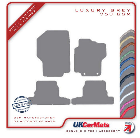 Peugeot 1007 2004-2009 Grey Luxury Velour Tailored Car Mats HITECH