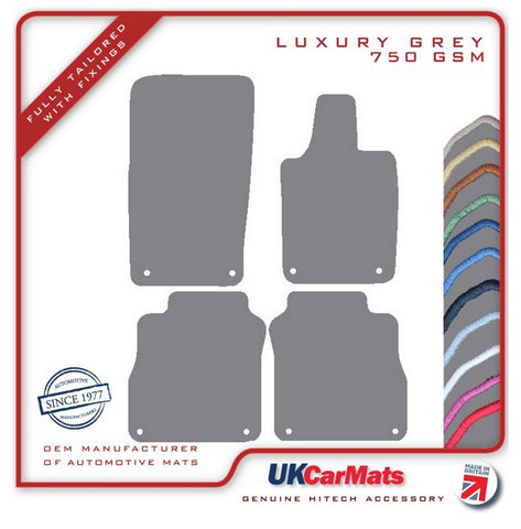 Porsche Panamera (970) LWB 2009-2016 Grey Luxury Velour Tailored Car Mats HITECH
