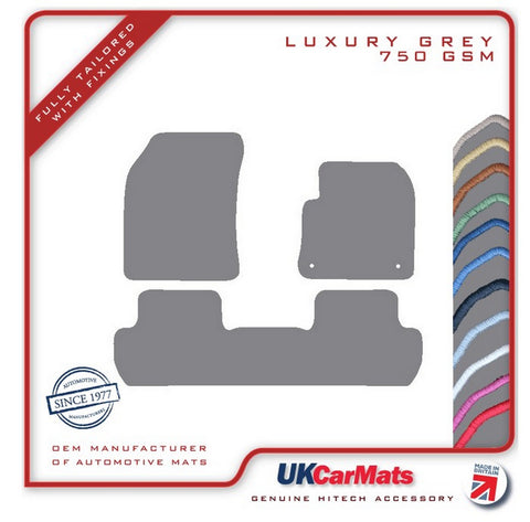 Peugeot 3008 Facelift 2021 onwards Grey Luxury Velour Tailored Car Mats HITECH
