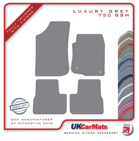 Peugeot 2008 2013-2019 Grey Luxury Velour Tailored Car Mats HITECH