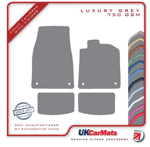 Porsche Taycan 2019 onwards Grey Luxury Velour Tailored Car Mats HITECH