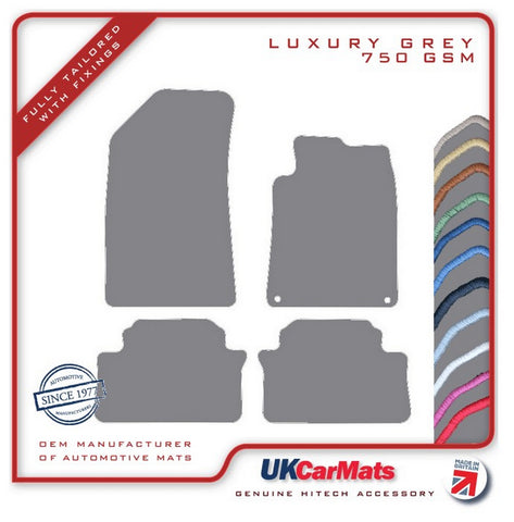 Peugeot 508 2011-2019 Grey Luxury Velour Tailored Car Mats HITECH