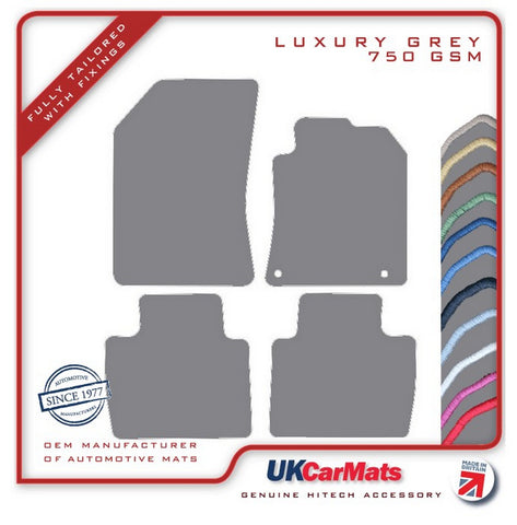Peugeot 508 2019 onwards Grey Luxury Velour Tailored Car Mats HITECH