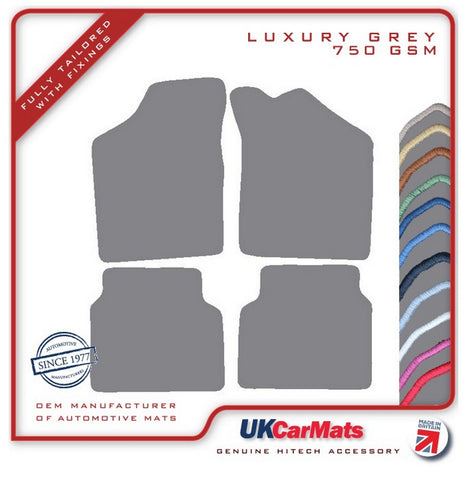 Rover Metro/ 114 1983-1996 Grey Luxury Velour Tailored Car Mats HITECH
