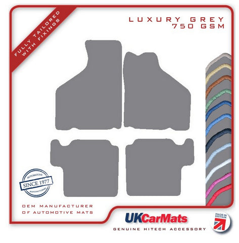 Mini Original 1970-2001 Grey Luxury Velour Tailored Car Mats HITECH