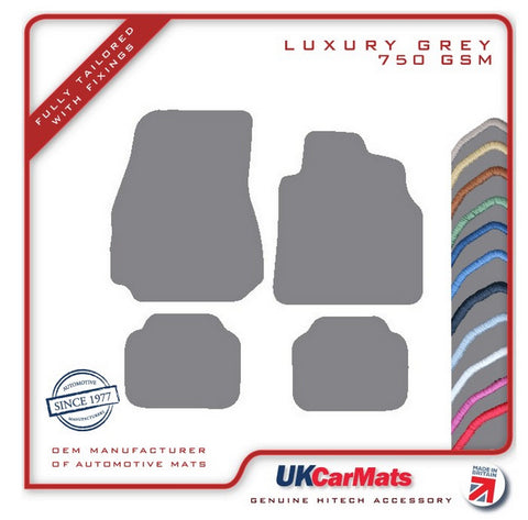 Renault Megane II Cabrio & Coupe 2003-2009 Grey Luxury Velour Tailored Car Mats HITECH