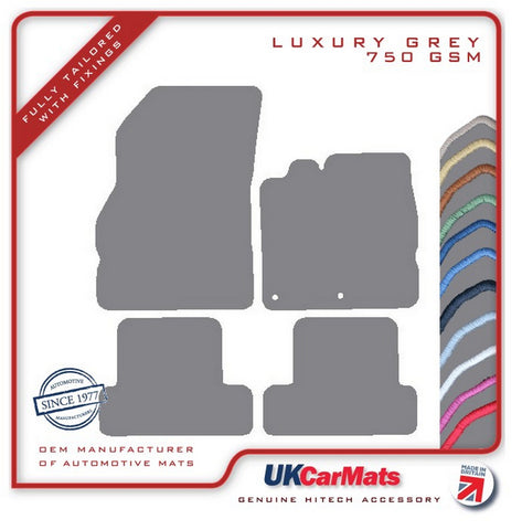Renault Megane III Coupe 2009 onwards Grey Luxury Velour Tailored Car Mats HITECH
