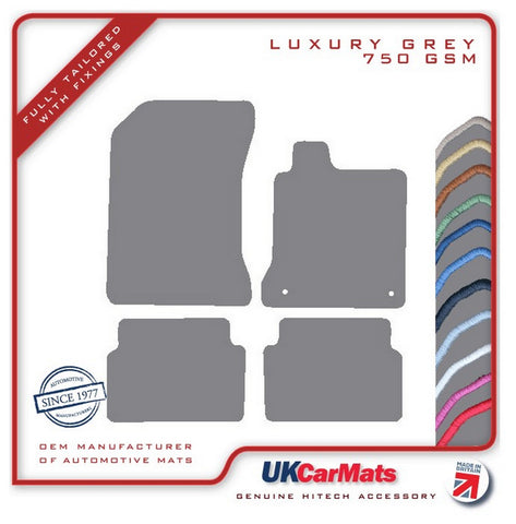 Renault Laguna 2007-2012 Grey Luxury Velour Tailored Car Mats HITECH