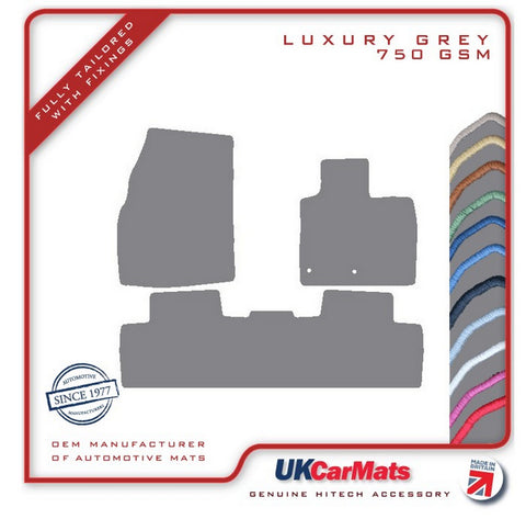 Renault Scenic 2009-2016 Grey Luxury Velour Tailored Car Mats HITECH