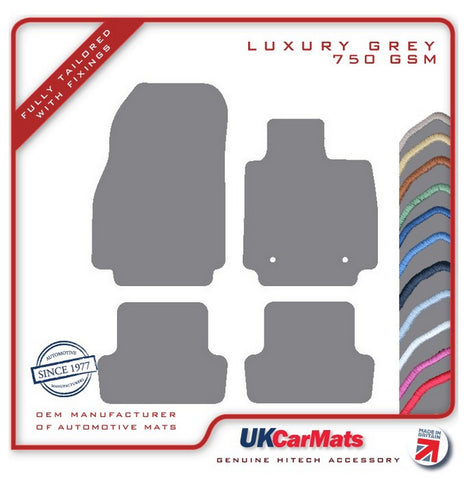 Renault Clio IV 2012-2019 Grey Luxury Velour Tailored Car Mats HITECH