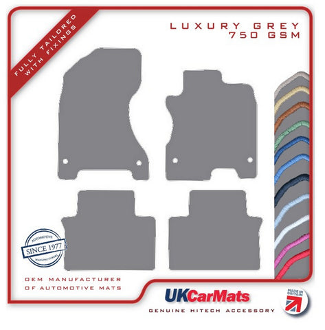Renault Koleos 2008-2017 Grey Luxury Velour Tailored Car Mats HITECH