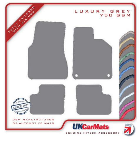 Renault Twingo 3 2014 onwards Grey Luxury Velour Tailored Car Mats HITECH