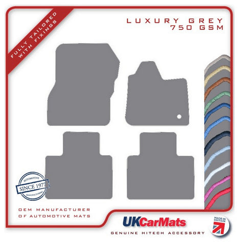 Renault Zoe 2013-2021 Grey Luxury Velour Tailored Car Mats HITECH