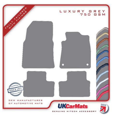 Renault Clio V 2019 onwards Grey Luxury Velour Tailored Car Mats HITECH