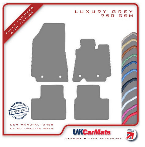 Renault Arkana 2021 onwards Grey Luxury Velour Tailored Car Mats HITECH