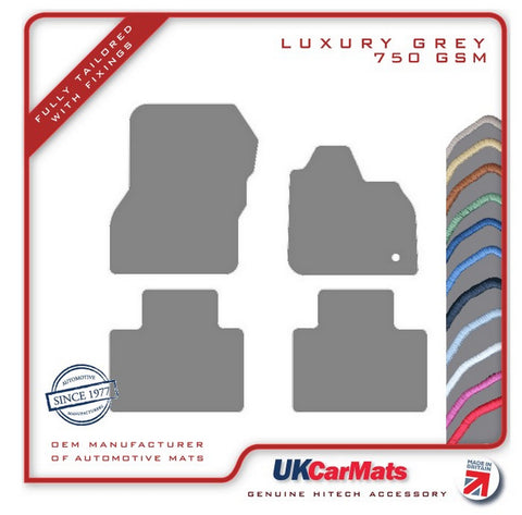 Renault Zoe E-Tech Electric 2021 onwards Grey Luxury Velour Tailored Car Mats HITECH