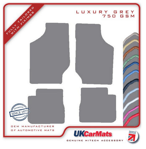 Subaru Justy 1987-1996 Grey Luxury Velour Tailored Car Mats HITECH