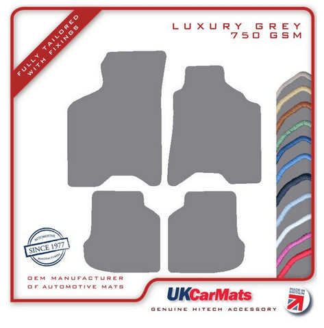 Seat Arosa 1997-2004 Grey Luxury Velour Tailored Car Mats HITECH