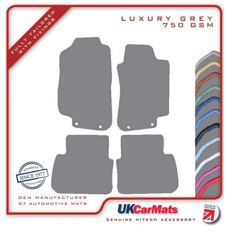 Saab 9/5 1998-2009 Grey Luxury Velour Tailored Car Mats HITECH