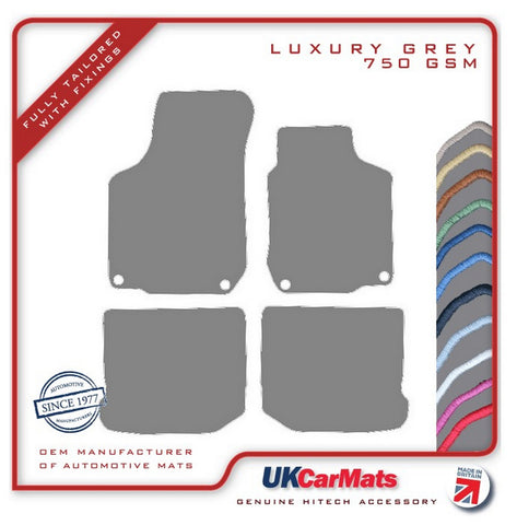 Skoda Octavia 1996-2004 Grey Luxury Velour Tailored Car Mats HITECH