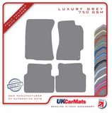 Subaru Impreza 4dr 2000-2007 Grey Luxury Velour Tailored Car Mats HITECH