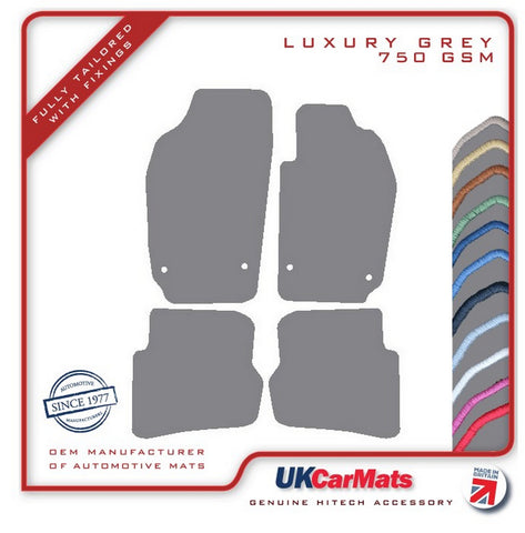 Seat Ibiza 2002-2008 Grey Luxury Velour Tailored Car Mats HITECH