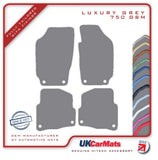 Skoda Fabia (Round Stud Fixings) 1999-2007 Grey Luxury Velour Tailored Car Mats HITECH