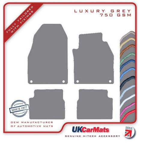 Saab 9/3 Saloon/Estate 2002-2011 Grey Luxury Velour Tailored Car Mats HITECH