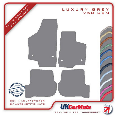Seat Leon Mk2 (Inc Cupra / R & FR) 2005-2012 Grey Luxury Velour Tailored Car Mats HITECH