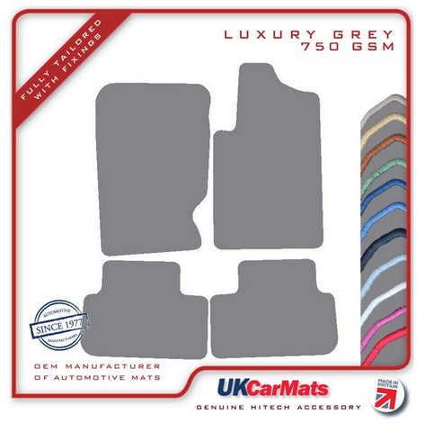Ssangyong Rexton 2001 onwards Grey Luxury Velour Tailored Car Mats HITECH