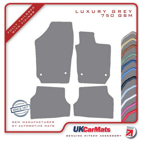 Seat Ibiza 2008-2017 Grey Luxury Velour Tailored Car Mats HITECH