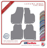 Skoda Superb 2008-2015 Grey Luxury Velour Tailored Car Mats HITECH