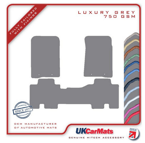 Ssangyong Kyron 2006-2010 Grey Luxury Velour Tailored Car Mats HITECH