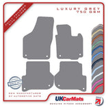 Skoda Yeti 2009-2017 Grey Luxury Velour Tailored Car Mats HITECH