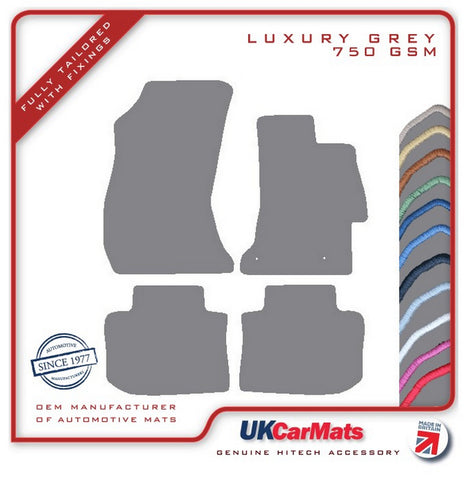 Subaru Impreza 4dr 2015 onwards Grey Luxury Velour Tailored Car Mats HITECH