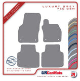 Skoda Superb 2015 onwards Grey Luxury Velour Tailored Car Mats HITECH