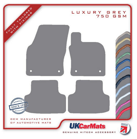 Seat Ateca 2016 onwards Grey Luxury Velour Tailored Car Mats HITECH