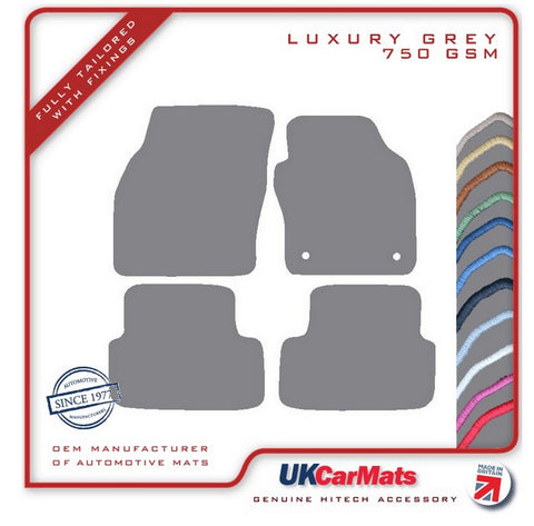 Seat Ibiza 2017 onwards Grey Luxury Velour Tailored Car Mats HITECH