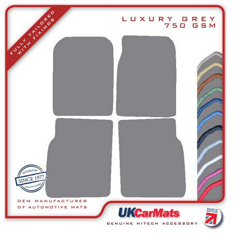 Suzuki Vitara LWB 1989-1999 Grey Luxury Velour Tailored Car Mats HITECH
