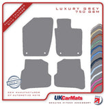 Skoda Fabia (Oval Twist Fixings) 2015-2021 Grey Luxury Velour Tailored Car Mats HITECH