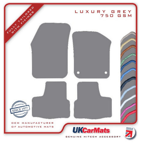 Skoda Citigo 2011 onwards Grey Luxury Velour Tailored Car Mats HITECH