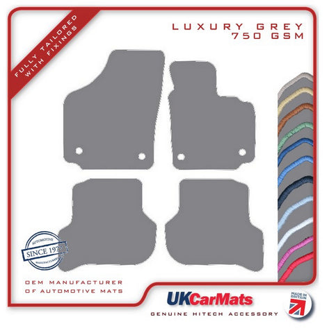 Seat Altea XL 2006-2015 Grey Luxury Velour Tailored Car Mats HITECH