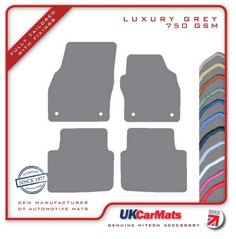 Skoda Scala 2019 onwards Grey Luxury Velour Tailored Car Mats HITECH