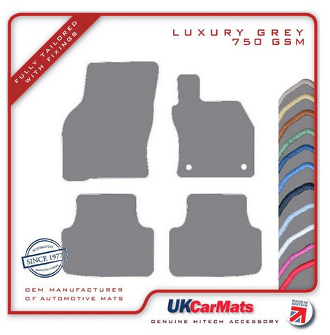 Seat Leon Mk4 2020 onwards Grey Luxury Velour Tailored Car Mats HITECH
