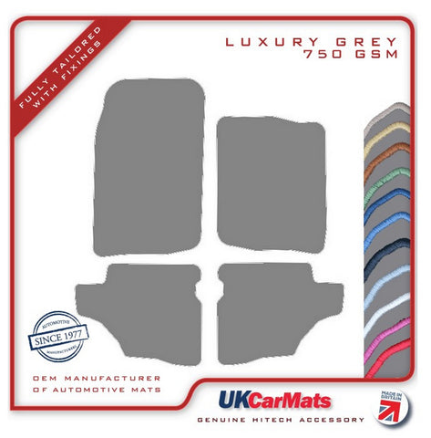 Suzuki Grand Vitara 3Dr 1998-2005 Grey Luxury Velour Tailored Car Mats HITECH
