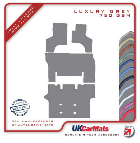 Toyota Previa 1990-2000 Grey Luxury Velour Tailored Car Mats HITECH