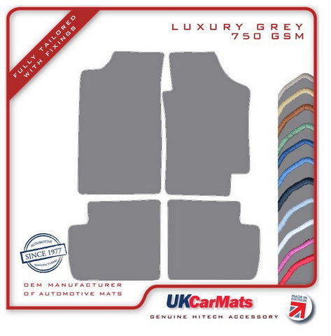 Toyota Avensis 1997-2003 Grey Luxury Velour Tailored Car Mats HITECH