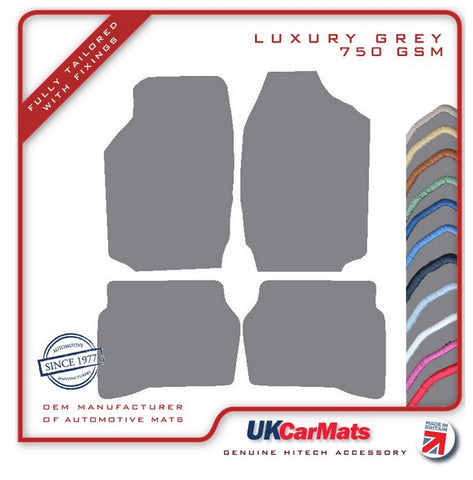 Toyota Corolla 3dr 1990-1993 Grey Luxury Velour Tailored Car Mats HITECH