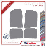 Toyota Avensis 2003-2009 Grey Luxury Velour Tailored Car Mats HITECH
