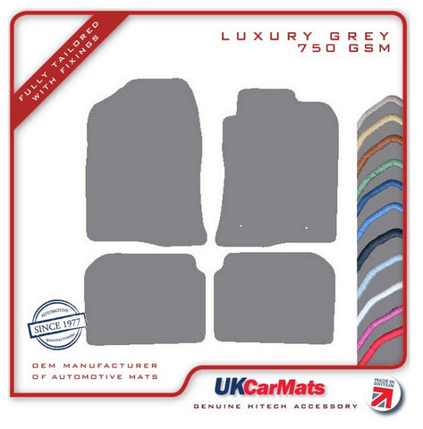 Toyota Avensis 2003-2009 Grey Luxury Velour Tailored Car Mats HITECH